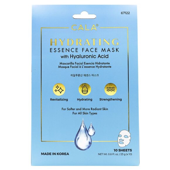 ❤️❤️Cala Hydrating Essence Face Mask (Hyaluronic Acid) 10 Pack NWT - Picture 1 of 3